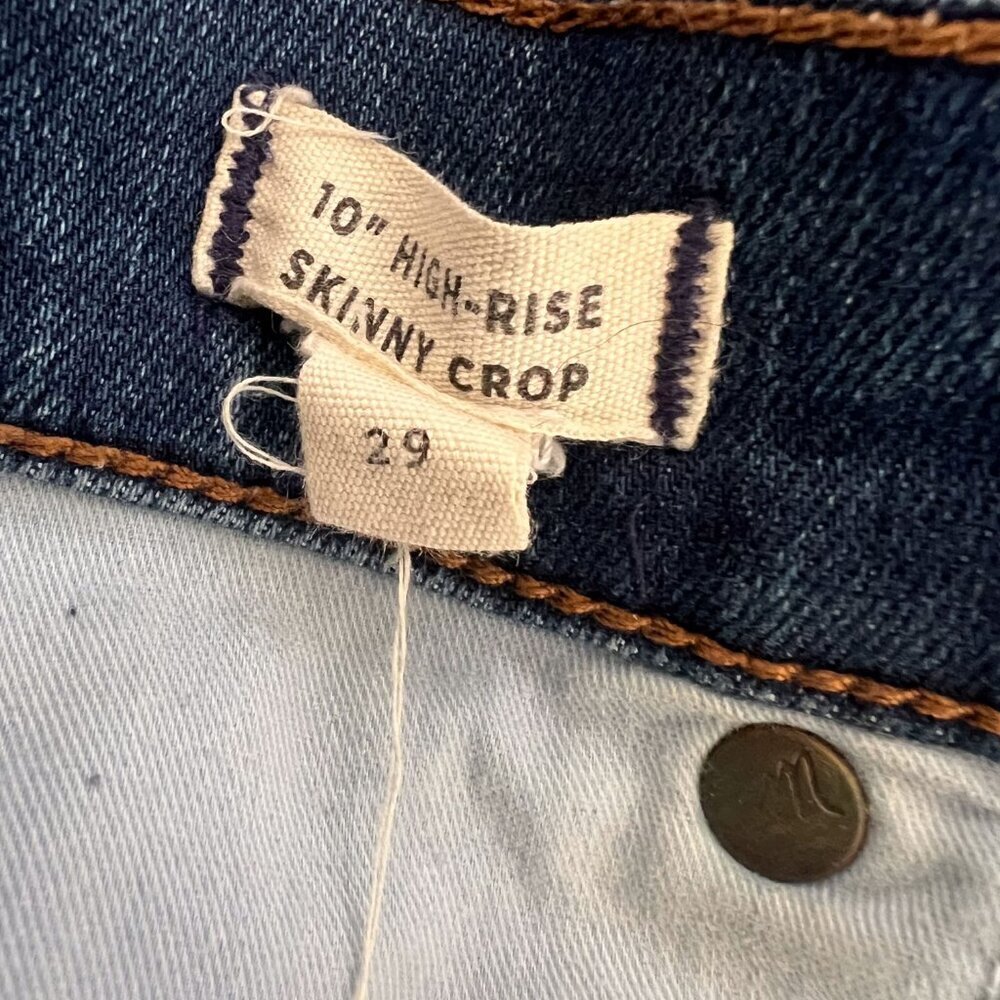 Madewell 10" High Rise Skinny Crop Jeans Size 29 - Picture 9 of 16